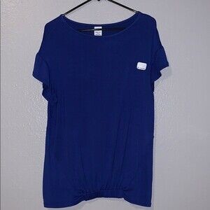 Maternity Ruffle Solid Top with Elastic Band